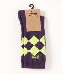 【STUSSY / ステューシー】Argyle Jacquard Crew Socks