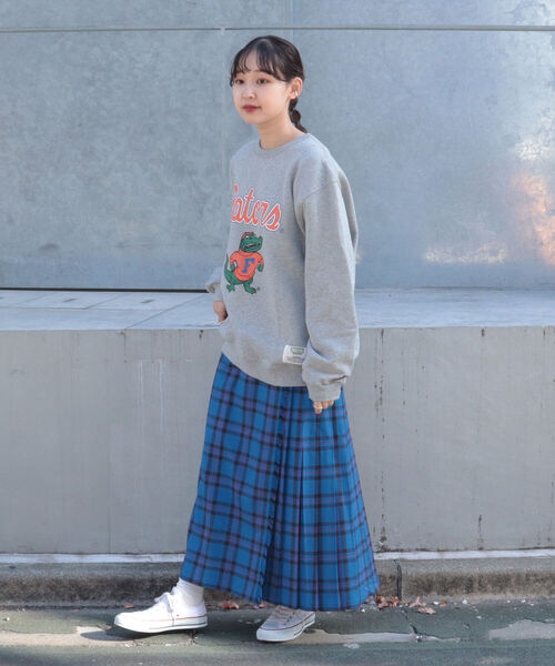 FREDY&GLOSTER（フレディアンドグロスター）の「【GLEN FYNE/グレンファイン】ラッププリーツキルトスカート（スカート・レディース・ブルー系その他4/パープル系その他5・38）」の7枚目の写真