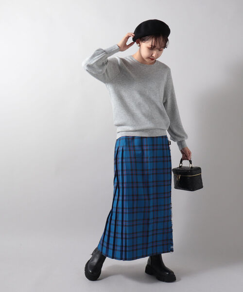 FREDY&GLOSTER（フレディアンドグロスター）の「【GLEN FYNE/グレンファイン】ラッププリーツキルトスカート（スカート・レディース・ブルー系その他4/パープル系その他5・38）」の5枚目の写真