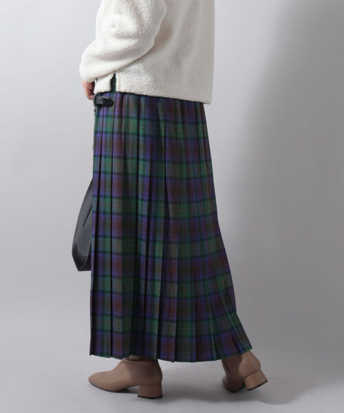 FREDY&GLOSTER（フレディアンドグロスター）の「【GLEN FYNE/グレンファイン】ラッププリーツキルトスカート（スカート・レディース・ブルー系その他4/パープル系その他5・38）」の8枚目の写真