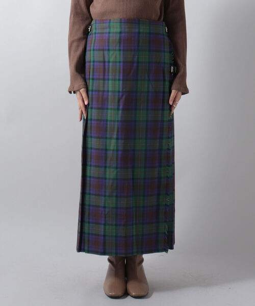 FREDY&GLOSTER（フレディアンドグロスター）の「【GLEN FYNE/グレンファイン】ラッププリーツキルトスカート（スカート・レディース・ブルー系その他4/パープル系その他5・38）」の13枚目の写真