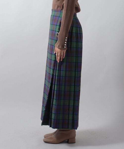 FREDY&GLOSTER（フレディアンドグロスター）の「【GLEN FYNE/グレンファイン】ラッププリーツキルトスカート（スカート・レディース・ブルー系その他4/パープル系その他5・38）」の4枚目の写真