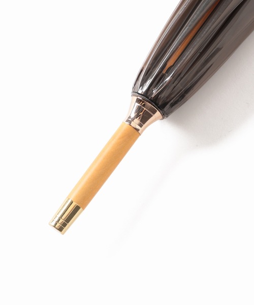 SLOBE IENA(スローブイエナ)の「【TRADITIONAL WEATHERWEAR】 CLEAR バンブー傘《雨傘》(長傘・レディース・グレー/ブラウン・FREE)」の6枚目の写真