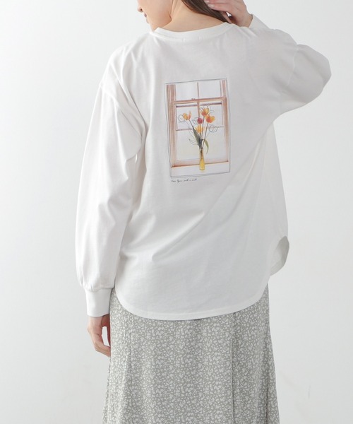 Honeys(ハニーズ)の「フォトプリントTシャツ(Tシャツ/カットソー・レディース・ミント/オフホワイト/ホワイト×レッド/ブラック・LL/L/S/M)」の2枚目の写真