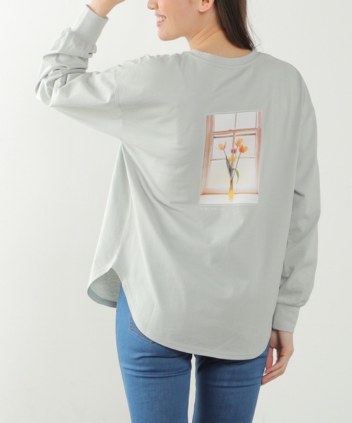 Honeys(ハニーズ)の「フォトプリントTシャツ(Tシャツ/カットソー・レディース・ミント/オフホワイト/ホワイト×レッド/ブラック・LL/L/S/M)」の4枚目の写真