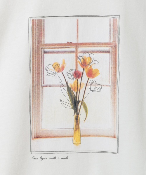 Honeys(ハニーズ)の「フォトプリントTシャツ(Tシャツ/カットソー・レディース・ミント/オフホワイト/ホワイト×レッド/ブラック・LL/L/S/M)」の10枚目の写真