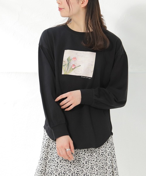 Honeys(ハニーズ)の「フォトプリントTシャツ(Tシャツ/カットソー・レディース・ミント/オフホワイト/ホワイト×レッド/ブラック・LL/L/S/M)」の17枚目の写真