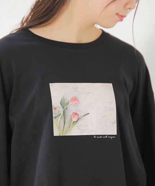 Honeys(ハニーズ)の「フォトプリントTシャツ(Tシャツ/カットソー・レディース・ミント/オフホワイト/ホワイト×レッド/ブラック・LL/L/S/M)」の20枚目の写真