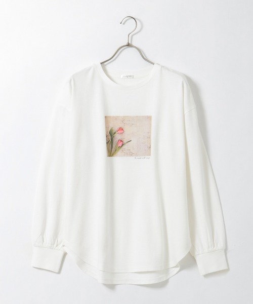 Honeys(ハニーズ)の「フォトプリントTシャツ(Tシャツ/カットソー・レディース・ミント/オフホワイト/ホワイト×レッド/ブラック・LL/L/S/M)」の13枚目の写真