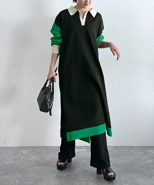 PAGEBOY（ページボーイ）の「ハイショクポロニットワンピース 