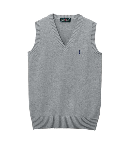 EASTBOY（イーストボーイ）の「ベスト 綿 7G ニット 通学 女子 制服 学生服 中学生 高校生 スクール（ベスト・キッズ・ライトグレー/ブラック/ベージュ/ネイビー/オフホワイト・11号/9号/7号）」の4枚目の写真