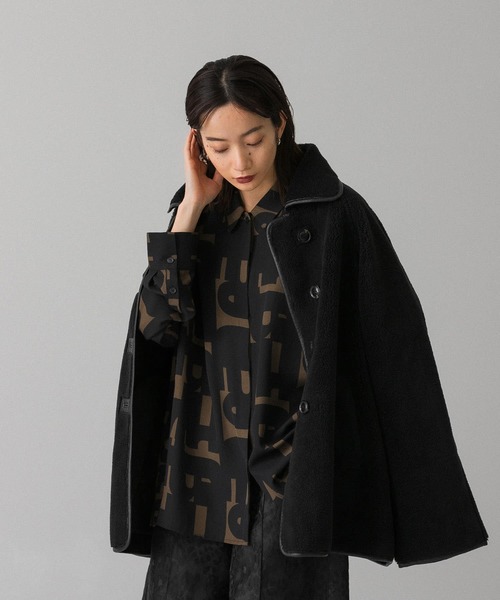 KBF(ケイビーエフ)の「ジオメトリックプリントシャツ(シャツ/ブラウス・レディース・ブラック/ネイビー/ボルドー・ONE)」の10枚目の写真