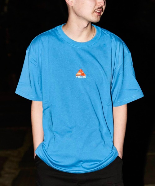 NIKE ACG(ナイキエィシージー)の「NIKE ACG SS TEE LBR LUNGS / ナイキ エーシージー Tシャツ 【SP】(Tシャツ/カットソー・メンズ・ホワイト/ブルー・S/M/L/XL/XXL)」の2枚目の写真