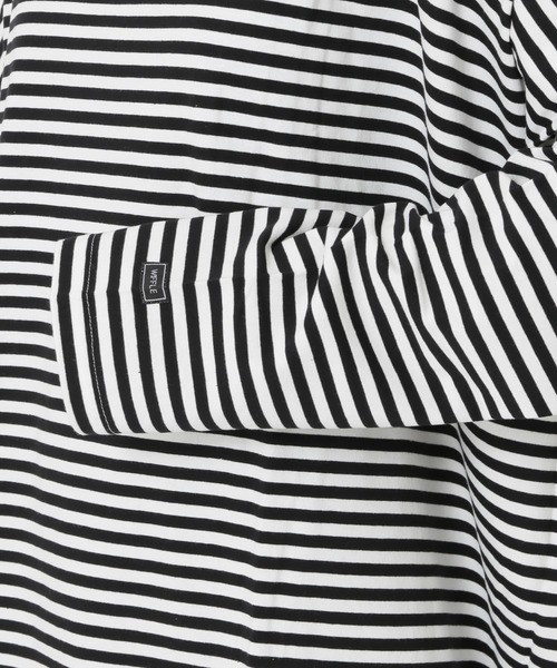 wiffle（ウィッフル）の「《追加》別注【WIFFLE/ウィッフル】*RELUME BIG BORDER TEE：ボーダーTシャツ◆（Tシャツ/カットソー・レディース・ブラック/ベージュ/グレー/サックスブルー/グリーン・FREE）」の17枚目の写真