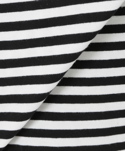 wiffle（ウィッフル）の「《追加》別注【WIFFLE/ウィッフル】*RELUME BIG BORDER TEE：ボーダーTシャツ◆（Tシャツ/カットソー・レディース・ブラック/ベージュ/グレー/サックスブルー/グリーン・FREE）」の11枚目の写真