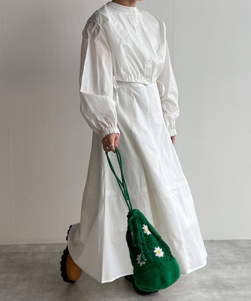 w closet（ダブルクローゼット）の「ベストレイヤードセットワンピース（ワンピース・レディース・オフホワイト/ブルー/スミクロ/グリーン系その他・FREE）」の11枚目の写真