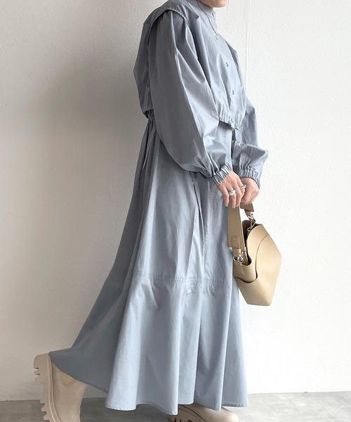 w closet（ダブルクローゼット）の「ベストレイヤードセットワンピース（ワンピース・レディース・オフホワイト/ブルー/スミクロ/グリーン系その他・FREE）」の16枚目の写真