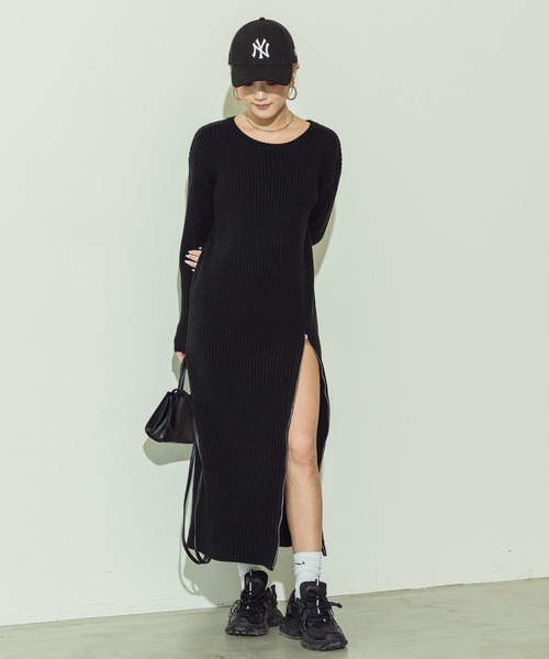 BLONDEY（ブロンディ）の「サイドジップアップリブニットワンピース 