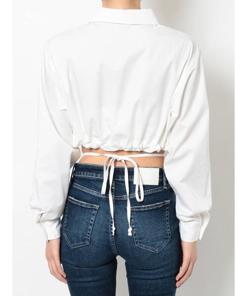 GYDA（ジェイダ）の「ウエストマーク ショートシャツ（シャツ/ブラウス・レディース・ブラック/オフホワイト・FREE）」の18枚目の写真