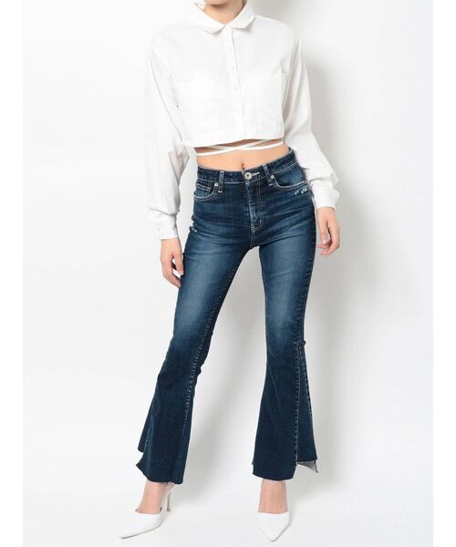 GYDA（ジェイダ）の「ウエストマーク ショートシャツ（シャツ/ブラウス・レディース・ブラック/オフホワイト・FREE）」の16枚目の写真