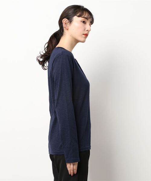 ARCHIVER（アーカイバ）の「【Bl】【RDS】ヘンリーネックスラブ天竺カットソー（Tシャツ/カットソー・レディース・ホワイト/ブラック/グレー/ベージュ/カーキ/ネイビー/ライトピンク・X-LARGE/LARGE/MEDIUM）」の8枚目の写真
