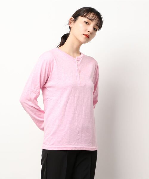 ARCHIVER（アーカイバ）の「【Bl】【RDS】ヘンリーネックスラブ天竺カットソー（Tシャツ/カットソー・レディース・ホワイト/ブラック/グレー/ベージュ/カーキ/ネイビー/ライトピンク・X-LARGE/LARGE/MEDIUM）」の18枚目の写真