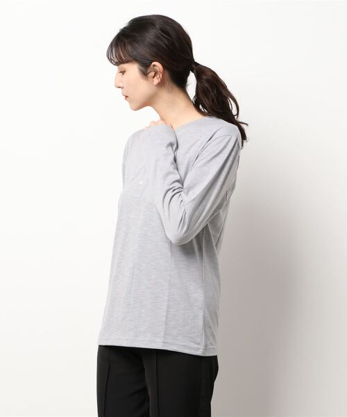 ARCHIVER（アーカイバ）の「【Bl】【RDS】ヘンリーネックスラブ天竺カットソー（Tシャツ/カットソー・レディース・ホワイト/ブラック/グレー/ベージュ/カーキ/ネイビー/ライトピンク・X-LARGE/LARGE/MEDIUM）」の12枚目の写真