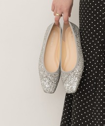 RODE SKO | 【MADE IN JAPAN】スクエアトゥグリッターバレエシューズ(バレエシューズ)