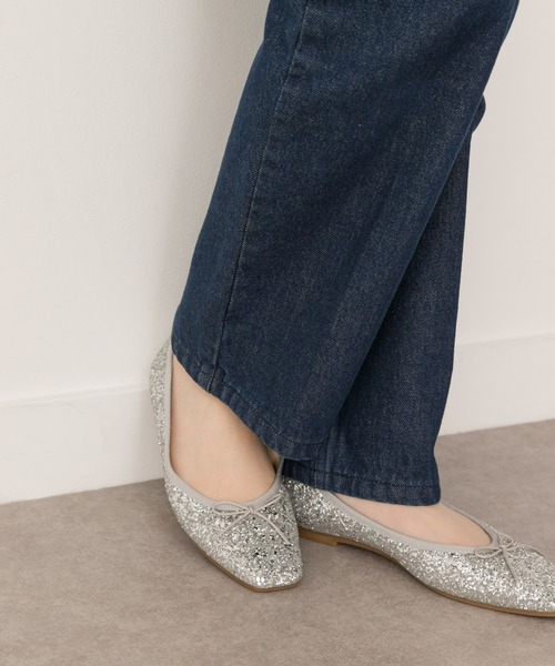 RODE SKO（ロデスコ）の「『MADE IN JAPAN』スクエアトゥグリッターバレエシューズ（バレエシューズ・レディース・シルバー・38/36/37）」の6枚目の写真