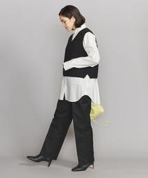 BEAUTY&YOUTH UNITED ARROWS | BY 畔 Vネック ショート ベスト -ウォッシャブル-(ベスト)