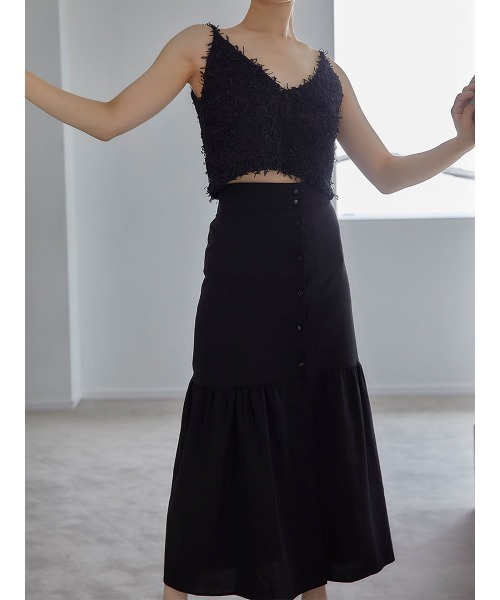 Ayla(アイラ)の「tiered slit skirt(スカート・レディース・ブラック・FREE)」の7枚目の写真