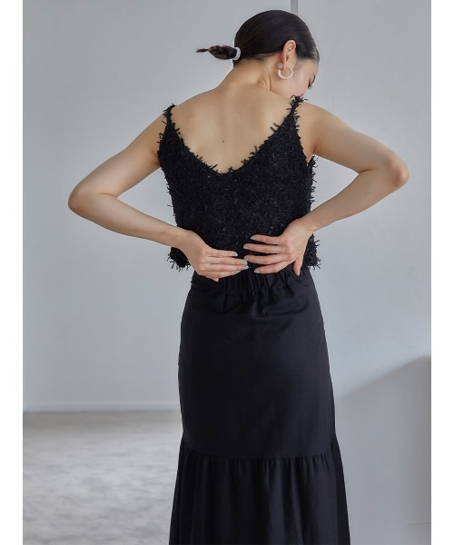 Ayla(アイラ)の「tiered slit skirt(スカート・レディース・ブラック・FREE)」の3枚目の写真