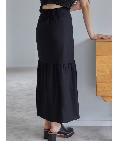 Ayla(アイラ)の「tiered slit skirt(スカート・レディース・ブラック・FREE)」の9枚目の写真