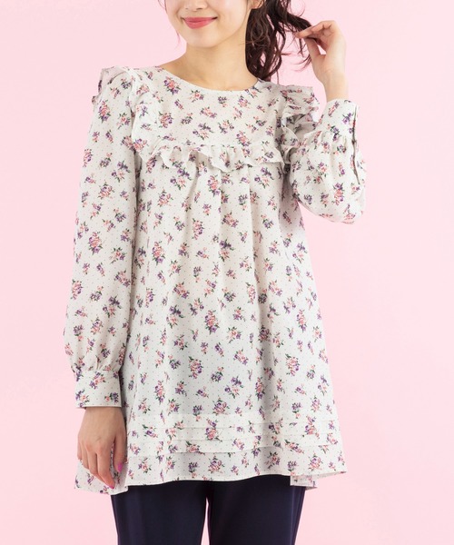 【セール】バックリボンフリルブラウス（シャツ/ブラウス）｜Rose Tiara（ローズティアラ）