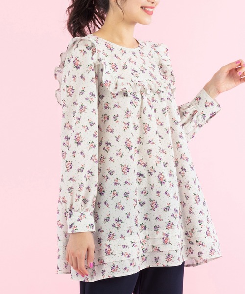 【セール】バックリボンフリルブラウス（シャツ/ブラウス）｜Rose Tiara（ローズティアラ）