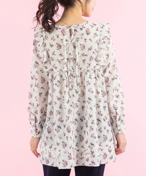 【セール】バックリボンフリルブラウス（シャツ/ブラウス）｜Rose Tiara（ローズティアラ）