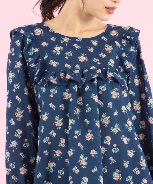 【セール】バックリボンフリルブラウス（シャツ/ブラウス）｜Rose Tiara（ローズティアラ）