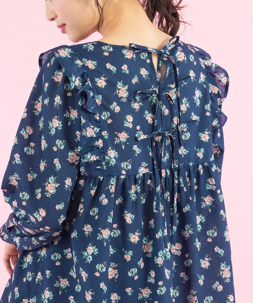 【セール】バックリボンフリルブラウス（シャツ/ブラウス）｜Rose Tiara（ローズティアラ）