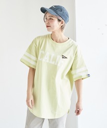 CUBE SUGAR（キューブシュガー）の「オーガニックコットンワッペンライン袖ロゴTシャツ（Tシャツ/カットソー）」
