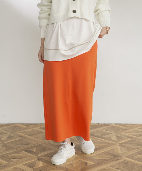 UR Lab.(アーバンリサーチラボ)の「ポンチロングタイトスカート(スカート・レディース・ブラック/ベージュ/レッド/グリーン/ロイヤルブルー・FREE)」の9枚目の写真