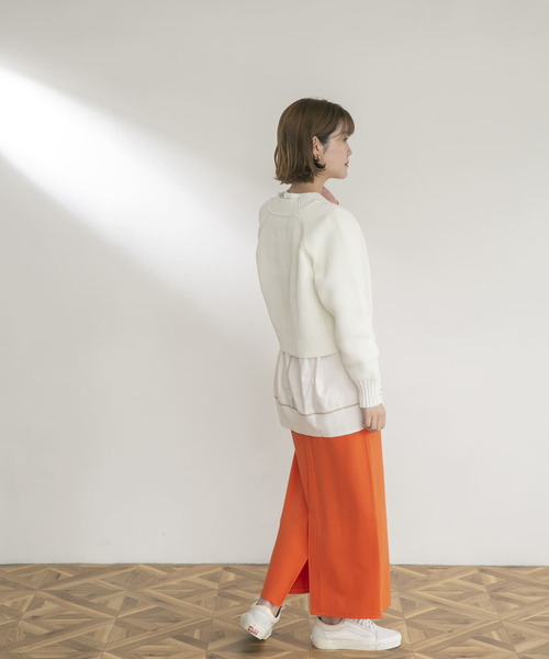 UR Lab.(アーバンリサーチラボ)の「ポンチロングタイトスカート(スカート・レディース・ブラック/ベージュ/レッド/グリーン/ロイヤルブルー・FREE)」の11枚目の写真