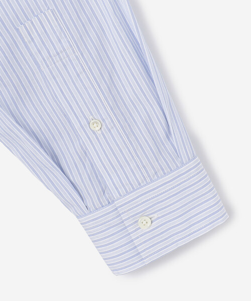 GYMPHLEX（ジムフレックス）の「Gymphlex | マルチストライプ バンドカラーシャツ MEN（シャツ/ブラウス・メンズ・ブルー系その他/ピンク系その他2/グレー系その他・MEDIUM/LARGE）」の5枚目の写真