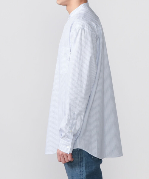 GYMPHLEX（ジムフレックス）の「Gymphlex | マルチストライプ バンドカラーシャツ MEN（シャツ/ブラウス・メンズ・ブルー系その他/ピンク系その他2/グレー系その他・MEDIUM/LARGE）」の16枚目の写真