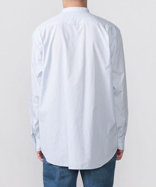 GYMPHLEX（ジムフレックス）の「Gymphlex | マルチストライプ バンドカラーシャツ MEN（シャツ/ブラウス・メンズ・ブルー系その他/ピンク系その他2/グレー系その他・MEDIUM/LARGE）」の15枚目の写真