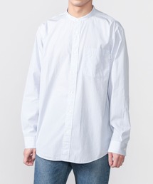 GYMPHLEX | Gymphlex | マルチストライプ バンドカラーシャツ MEN(シャツ/ブラウス)