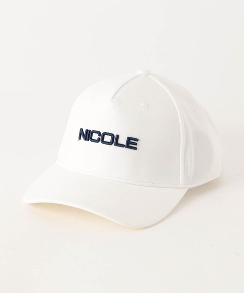 NICOLE CLUB FOR MEN(ニコルクラブフォーメン)の「ロゴ刺繍キャップ(キャップ・メンズ・ブラック/グレー/オフホワイト/ネイビー×ホワイト・フリー)」の1枚目の写真