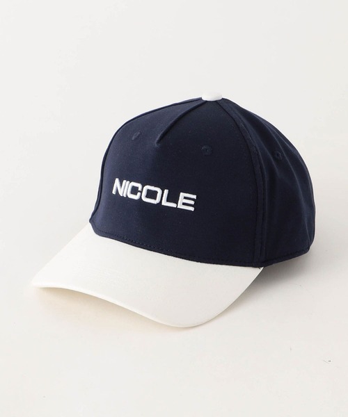 NICOLE CLUB FOR MEN(ニコルクラブフォーメン)の「ロゴ刺繍キャップ(キャップ・メンズ・ブラック/グレー/オフホワイト/ネイビー×ホワイト・フリー)」の4枚目の写真