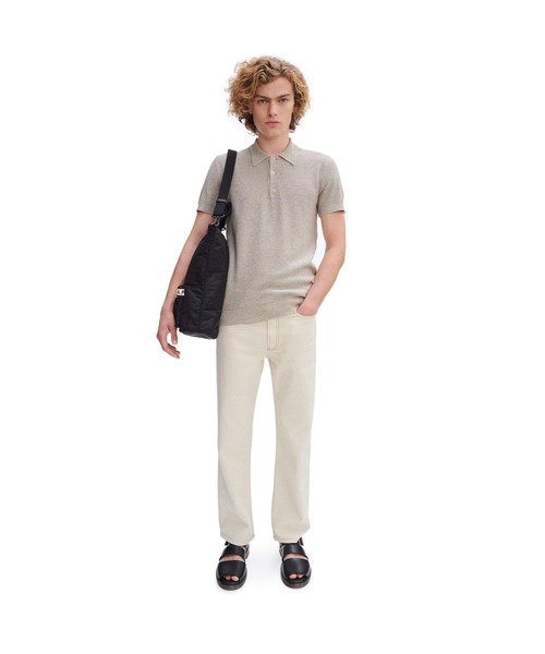 A.P.C. ベージュ ポロシャツ M Eric 長袖ポロシャツ｜GOLF / HOMME｜A.P.C. | アーペーセー日本