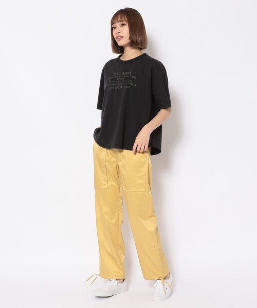 AVIREX（アヴィレックス）の「【Women's】ヴィンテージサテン ストレッチ パンツ/VINTAGE SATIN STRETCH PANT/アヴィレックス/AVIREX（その他パンツ・レディース・ベビーピンク/アイボリー/マスタード・SMALL/MEDIUM）」の14枚目の写真