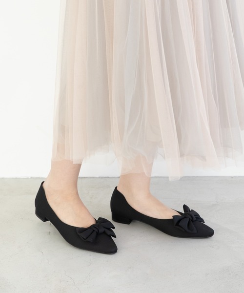 Launa lea(ラウナレア)の「リボンフラットパンプス(0460)(パンプス・レディース・ライトブルー/ピンクベージュ/ゴールド/ブラック・22.5cm/23.5cm/24.5cm/23.0cm/24.0cm/25.0cm/22.0cm)」の7枚目の写真